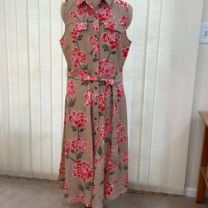 Banana Republic Sleeveless Shirtdress Sz 10 NWT